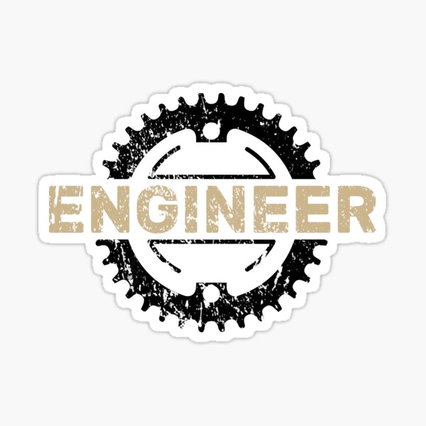 "Funny Engineer Gift For Men Women Cool Engineering Mechanic" Sticker ...