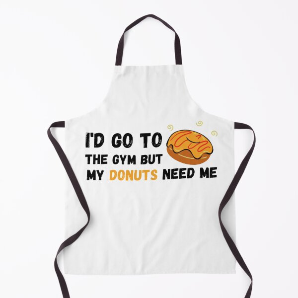 Item preview, I'd Go To The Gym But My Donuts Need Me Black - Funny Gym designed and sold by GymWearDepot.