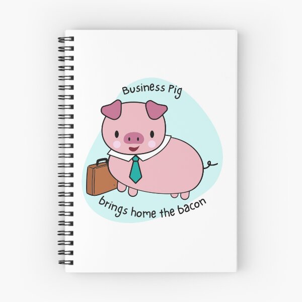 Item preview, Business Pig - Animal pun designed and sold by The Agreeable Raven.