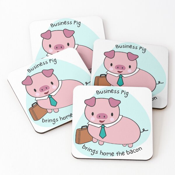 Item preview, Business Pig - Animal pun designed and sold by The Agreeable Raven.