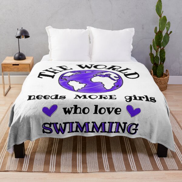 Item preview, The world needs more girls who love swimming designed and sold by TheGreenGoat.