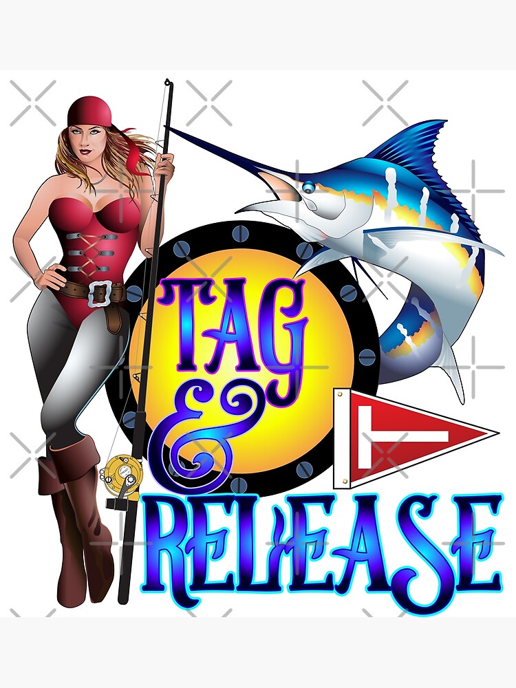 Bluefin Tuna Rider Fishing PinUp Girl Art Print for Sale by Mary