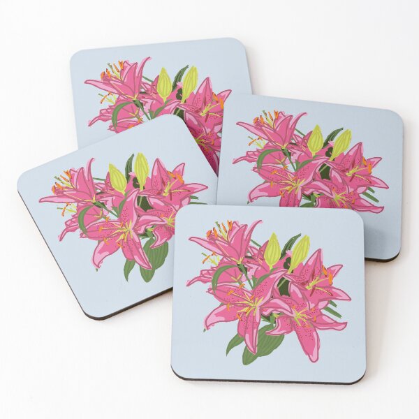 Item preview, Stargazer Lily Flowers Digital Painting designed and sold by ellenhenry.