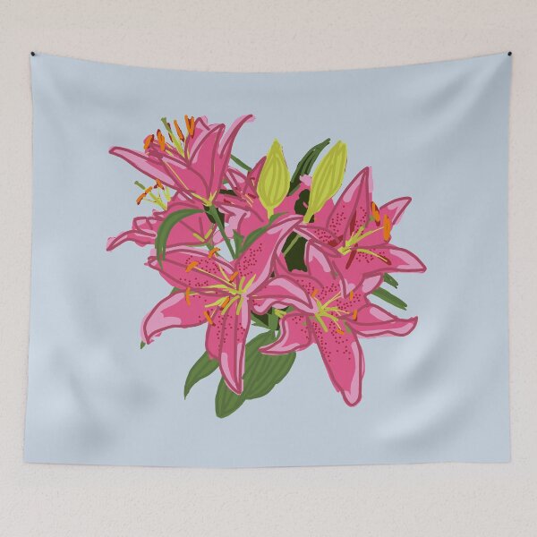 Item preview, Stargazer Lily Flowers Digital Painting designed and sold by ellenhenry.
