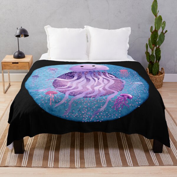 Item preview, Smiley purple jelly fish designed and sold by idesignbyJiras.