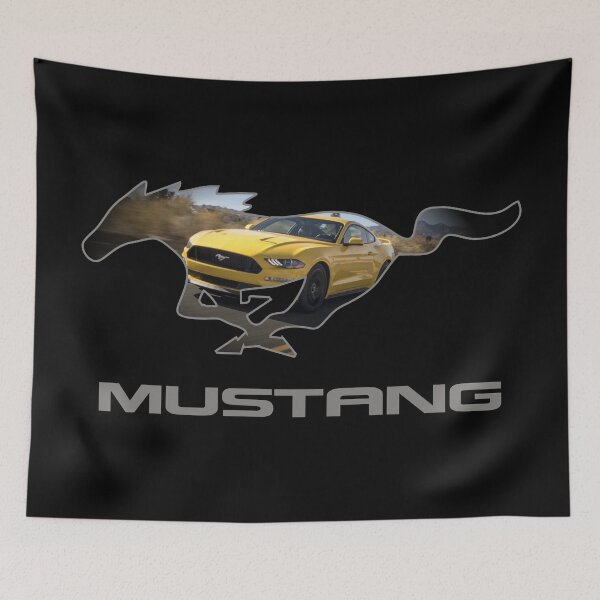 Item preview, Ford Mustang GT Logo Emblem Design (Yellow on Black) designed and sold by TheCartist.