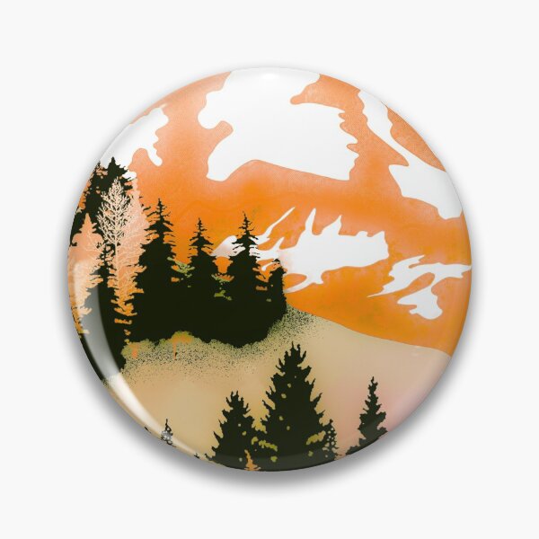 Item preview, orange mountain range designed and sold by Catherine  Milchard.