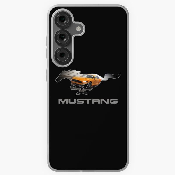 Aperçu de l'œuvre Conception de l'emblème du logo Ford Mustang GT (orange sur noir) créée et vendue par TheCartist.