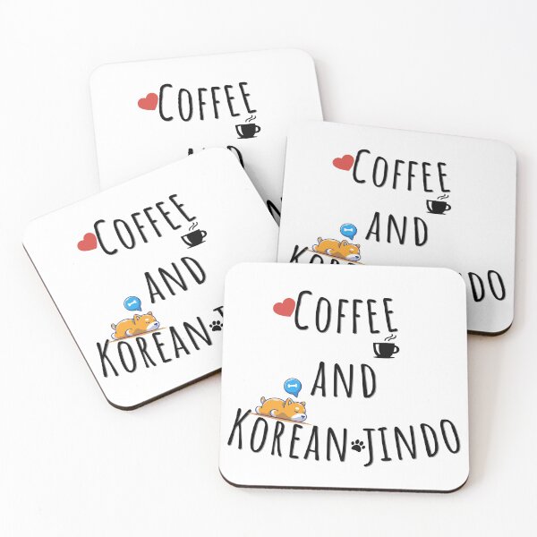 Item preview, Coffee and Korean jindo designed and sold by Wavavo.