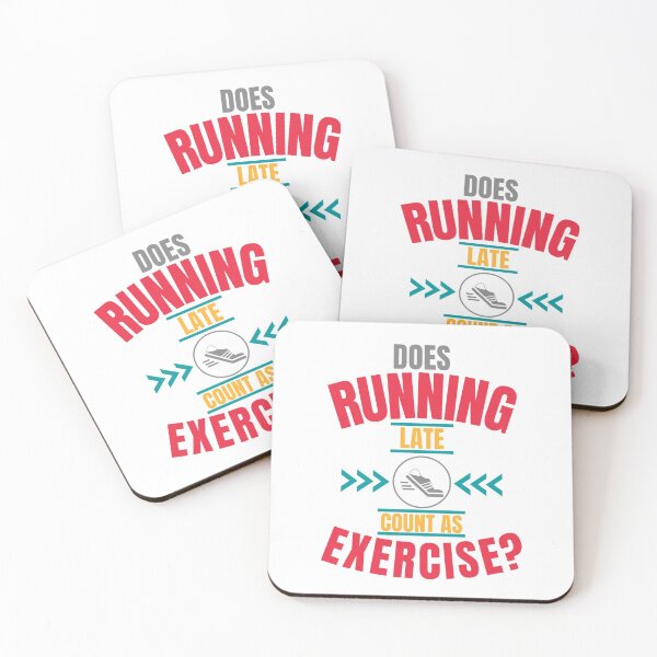 Item preview, Does Running Late Count As Exercise? White - Funny Gym designed and sold by GymWearDepot.