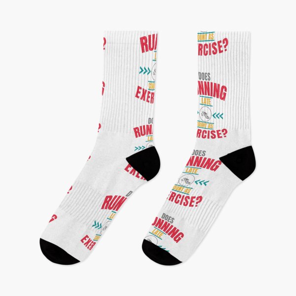 Item preview, Does Running Late Count As Exercise? White - Funny Gym designed and sold by GymWearDepot.