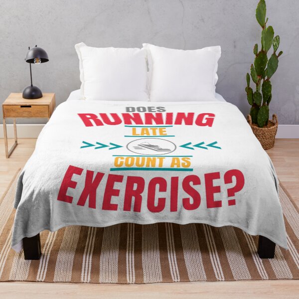 Item preview, Does Running Late Count As Exercise? White - Funny Gym designed and sold by GymWearDepot.