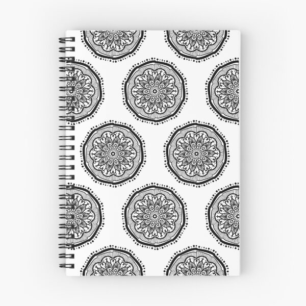 Item preview, Black and White Circle Mandala Flowers designed and sold by GoldenZodiac888.