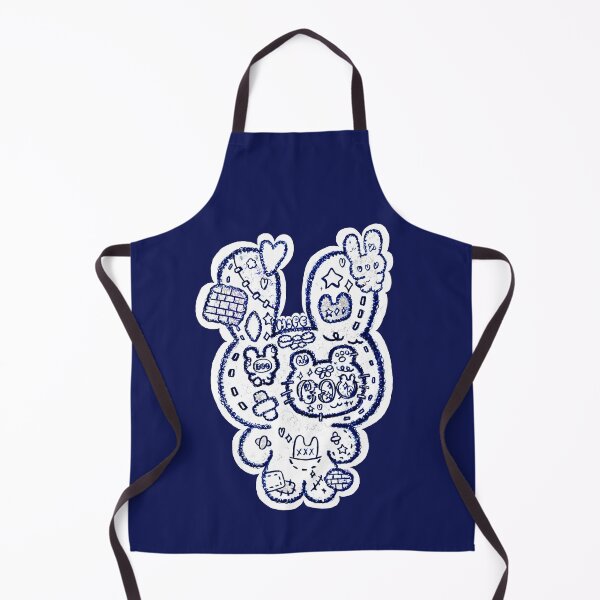 Item preview, hairybeary 10, Navy Blue Embroidered Plushy Japanese Pop Art designed and sold by Ben Ryuki Miyagi Architect.