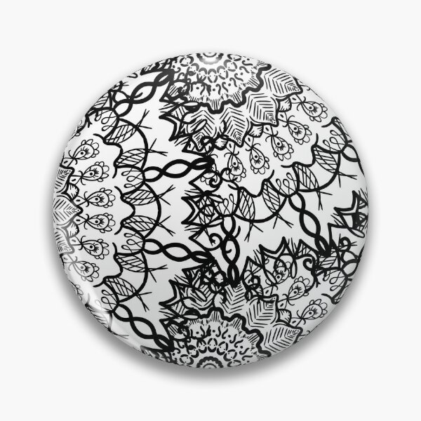 Item preview, Infinity Mandala Flowers Black and White designed and sold by GoldenZodiac888.