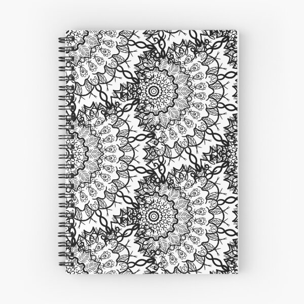 Item preview, Infinity Mandala Flowers Black and White designed and sold by GoldenZodiac888.