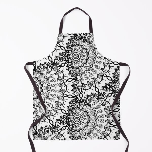 Item preview, Infinity Mandala Flowers Black and White designed and sold by GoldenZodiac888.