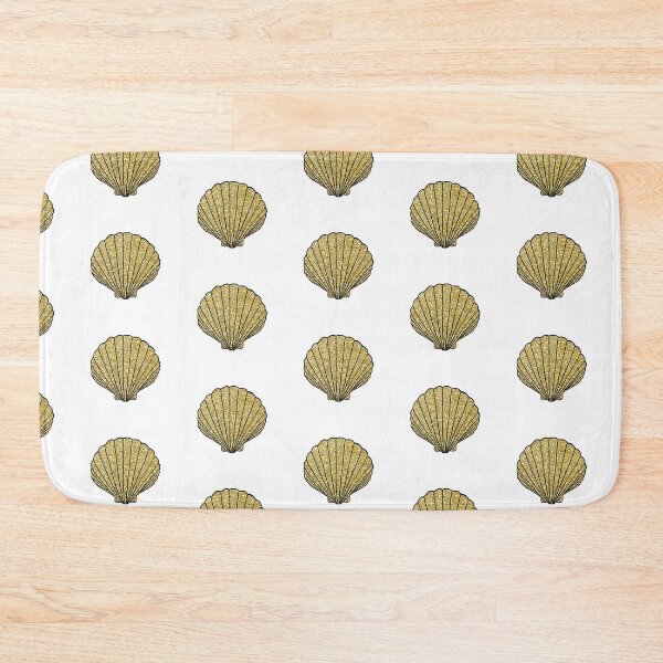 Item preview, Gold glitter seashells pattern | Seashells | Shell lover | Gifts for her designed and sold by Lindsay Marie Patterns.