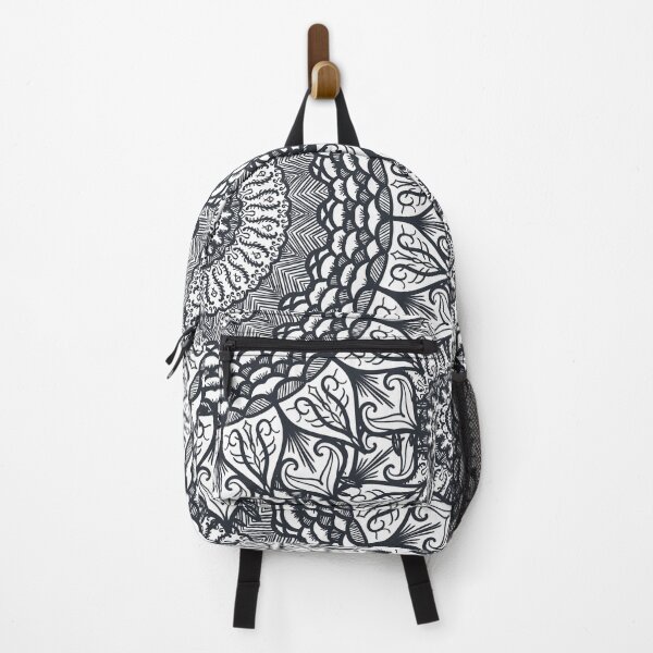Item preview, Mandala Geometric Flowers Black and White designed and sold by GoldenZodiac888.