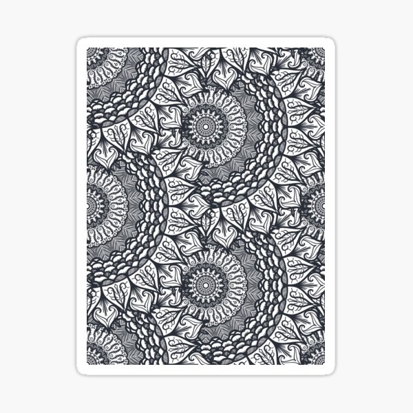 Artikel-Vorschau von Mandala Geometrische Blumen Schwarz und Weiß, designt und verkauft von GoldenZodiac888.