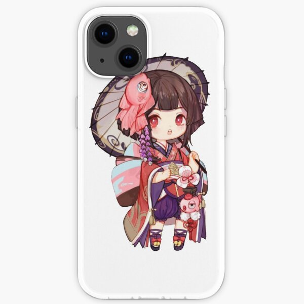 Cute kimono girl iPhone Soft Case