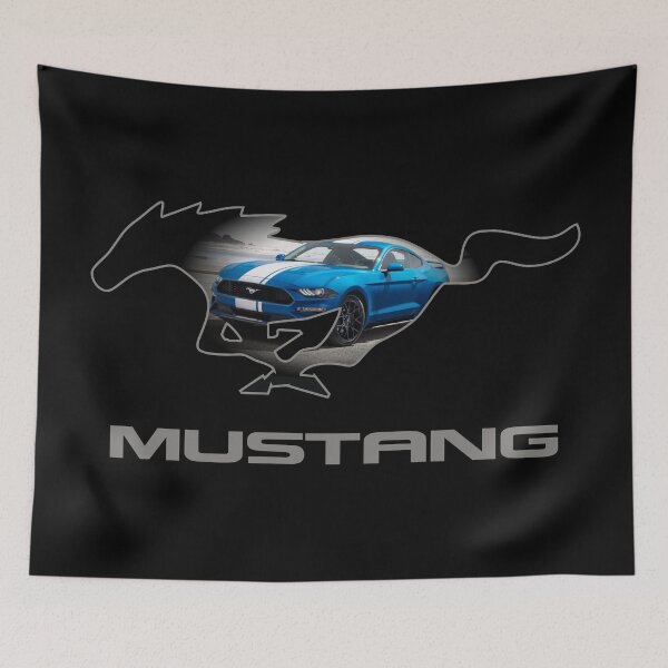 Item preview, Ford Mustang GT Logo Emblem Design (Blue on Black) designed and sold by TheCartist.