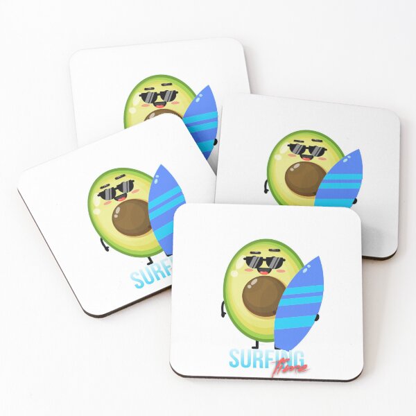 Item preview, Funny Avocado Surfing,surfing time , designed and sold by Havic  Tees.
