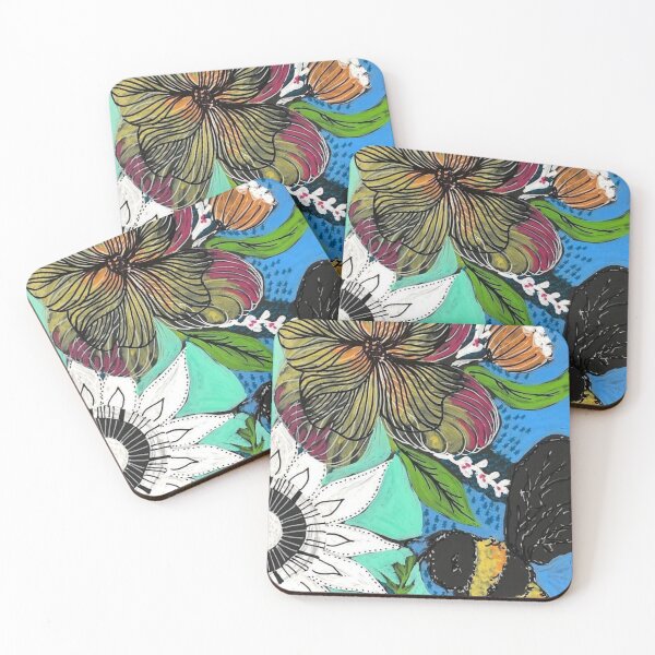 Item preview, Hovering on the scent of lavender | Acrylic on Card designed and sold by Misfit-Prints.