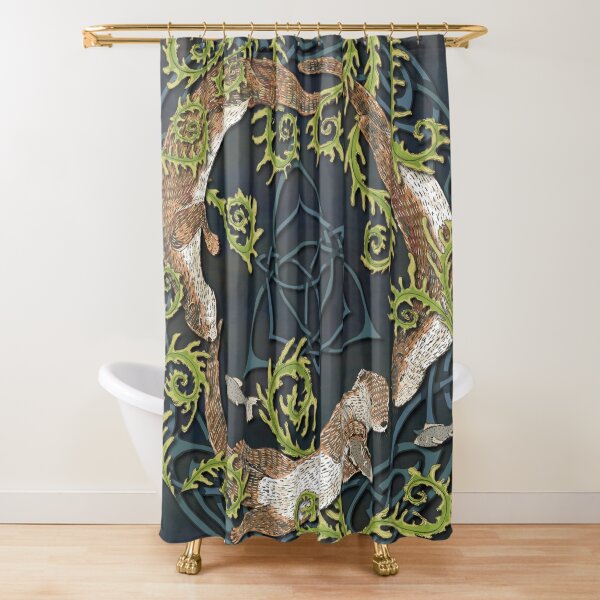 Celtic Otters Shower Curtain
