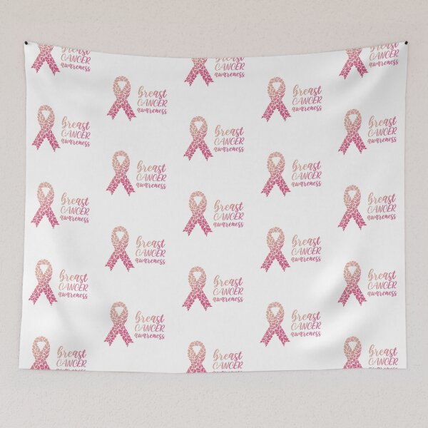 Item preview, Breast cancer pink ribbon awareness with rose gold glitter designed and sold by Katine-Art.