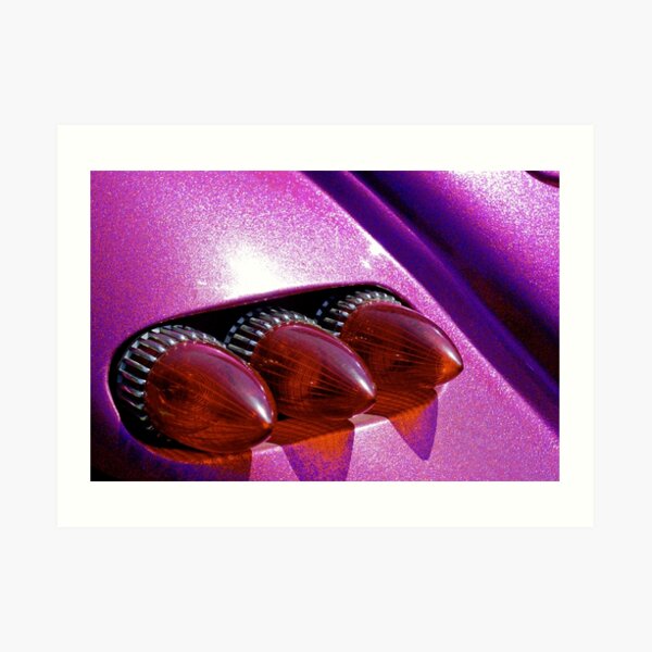 Bullet tail lights and purple metal flake Art Print