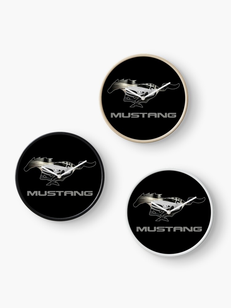 Uhr for Sale mit Ford Mustang GT Logo Emblem Design (Weiß auf