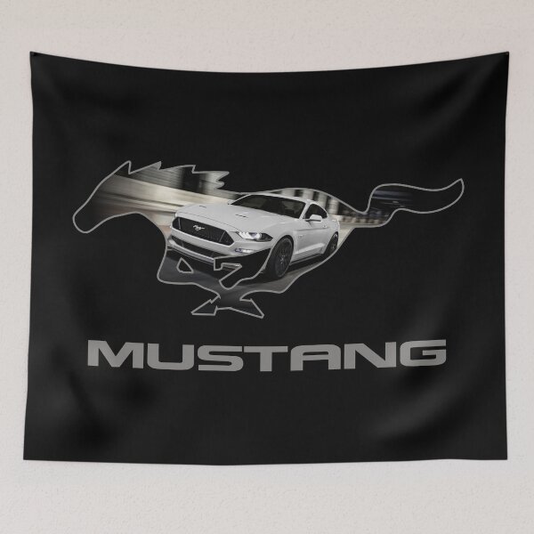 Item preview, Ford Mustang GT Logo Emblem Design (White on Black) designed and sold by TheCartist.