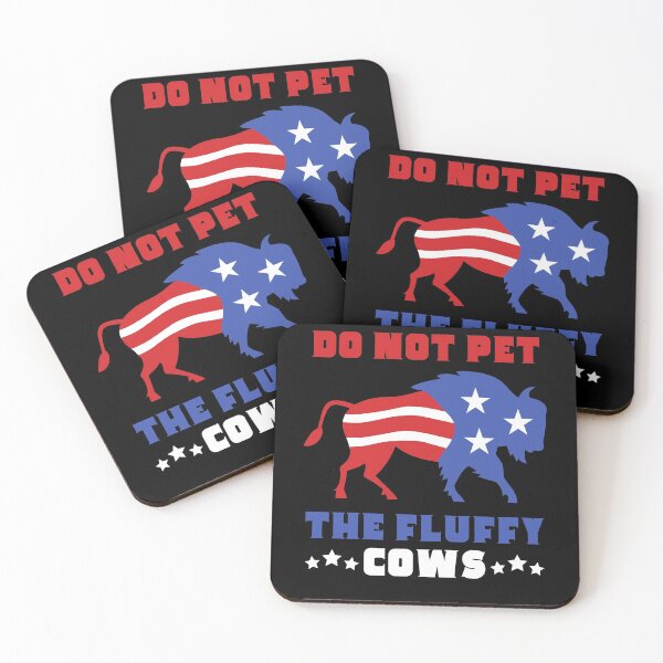 Item preview, Funny USA Flag Do Not Pet The Fluffy Cows designed and sold by Echo Dusk.