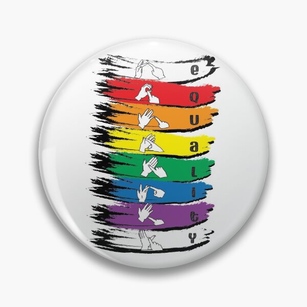 Item preview, Equality - Sign Language, AUSLAN/BSL Rainbow Pride designed and sold by ManateeDesign.
