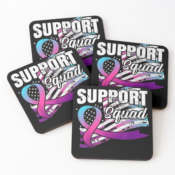 Item preview, Thyroid Cancer Support Squad USA Flag Awareness Ribbon  designed and sold by CadellShop.