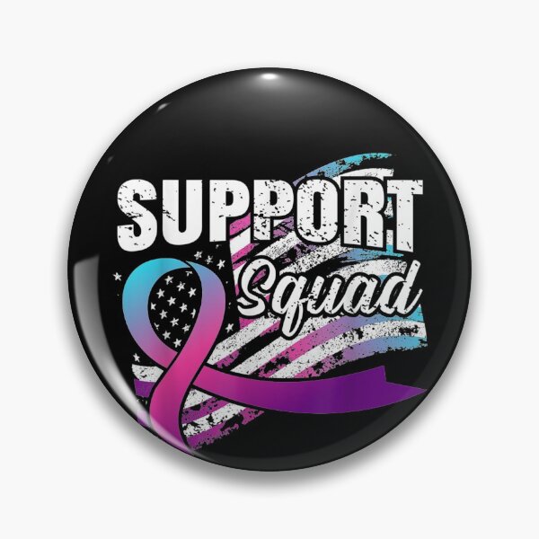 Item preview, Thyroid Cancer Support Squad USA Flag Awareness Ribbon  designed and sold by CadellShop.