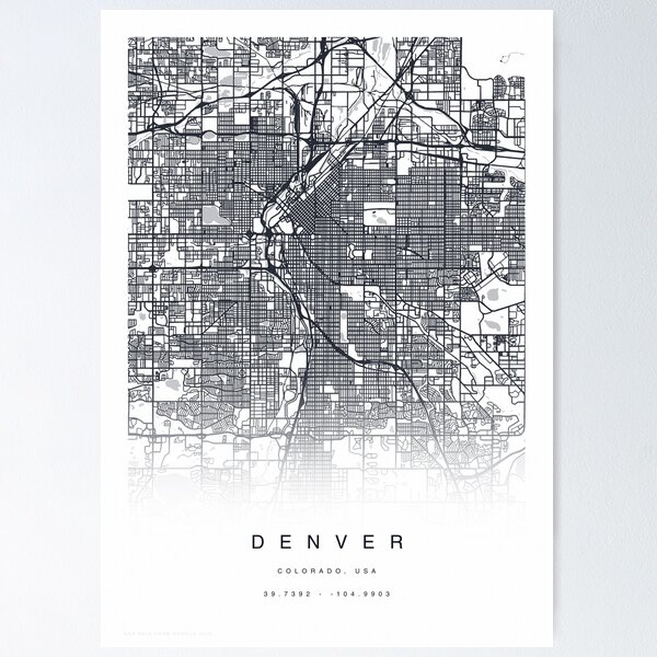 Item preview, Denver, Colorado, USA Map Poster designed and sold by TheZenSprout.