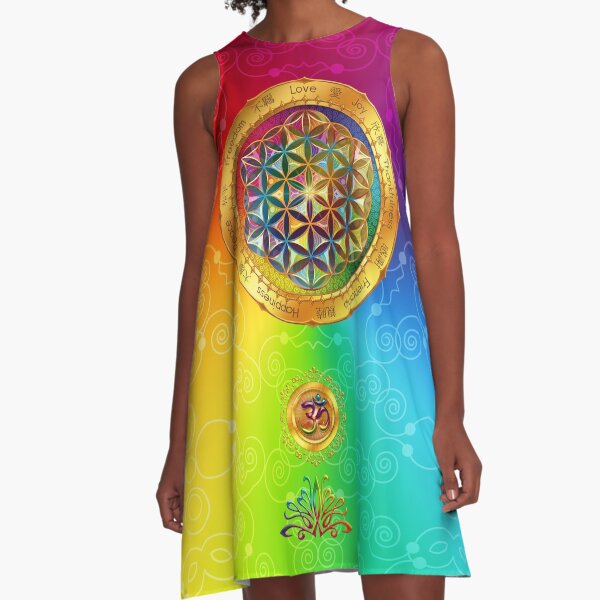 The Flower of Life A-Line Dress