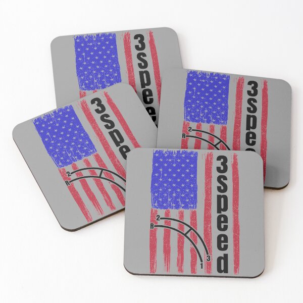 Item preview, Funny Manual Column Shift Three Speed Transmission 3 pedals American Flag  designed and sold by CharJens.