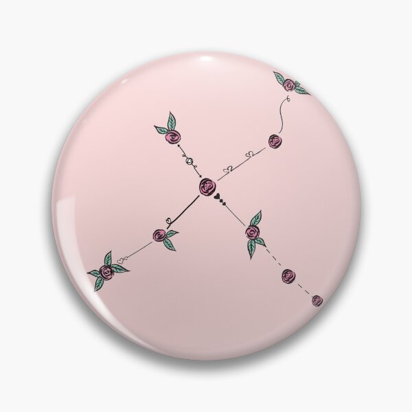 Item preview, Cygnus (The Swan or Northern Cross) Constellation Roses and Hearts Doodle designed and sold by EndlessDoodles.