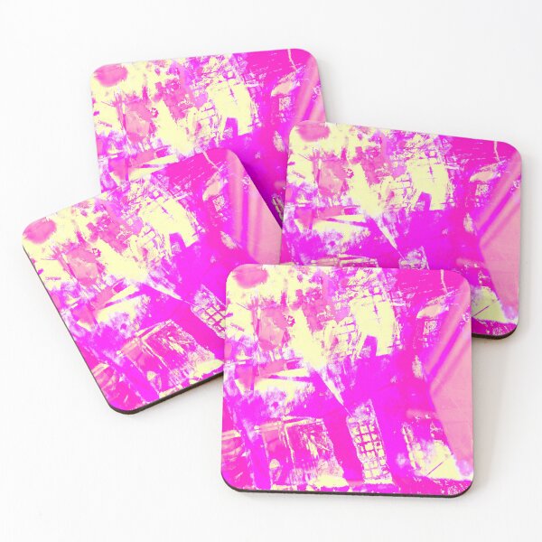 Item preview, pink and yellow fun abstract  designed and sold by madelynhatter.
