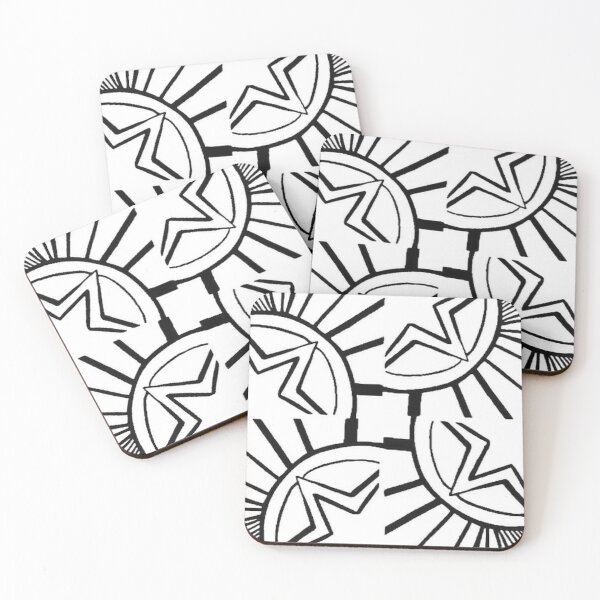 Item preview, Geometric kapow white black designed and sold by glowvim.