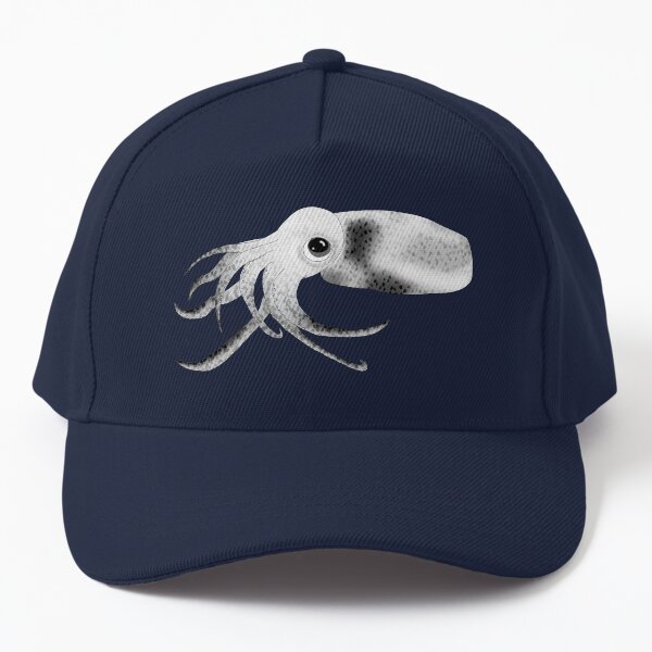 Hawaiian Bobtail Squid greyscale Baseball Cap