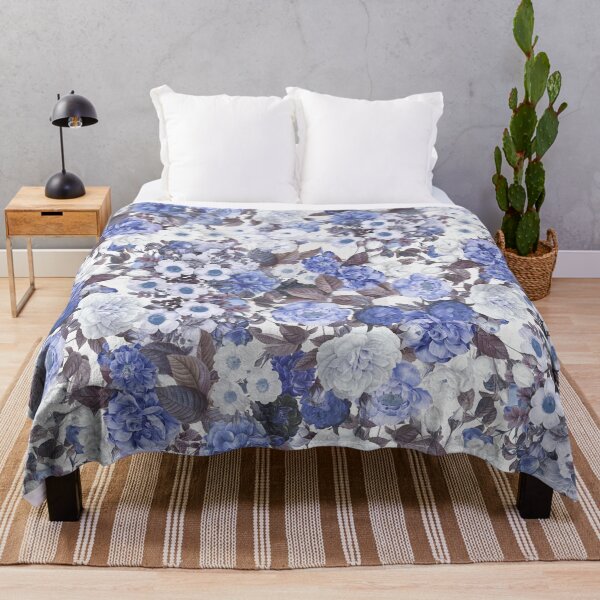 Item preview, Blue and White Rose Floral Classic Timeless Design designed and sold by BellaLovi.