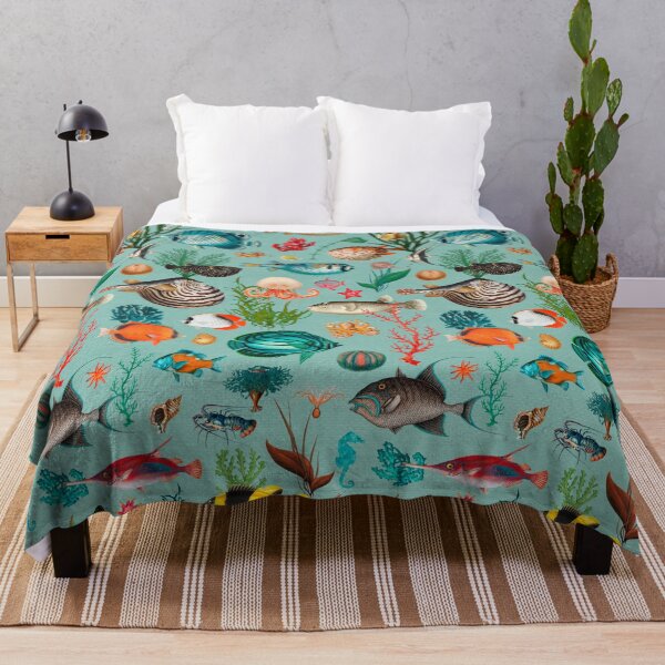 Item preview, Oceania in duck egg blue designed and sold by Delinda Graphic Studio.