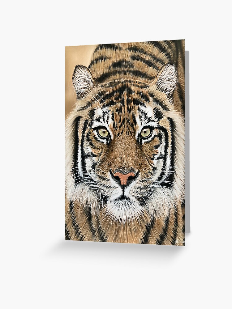 Bengal Tiger roaring - 3D Lenticular Postcard Greeting Card - NEW