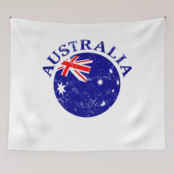 Item preview, AUSTRALIA sport flag distressed fan gift designed and sold by shirtshue.