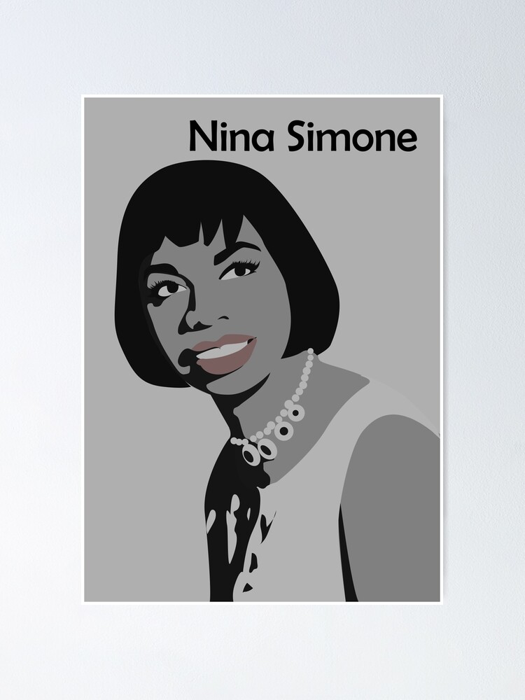 Nina Simone Poster Nina Simone Print Art American Singer Vintage Photo Nina  Simone Black and White Nina Simone Art Print Wall Decor 