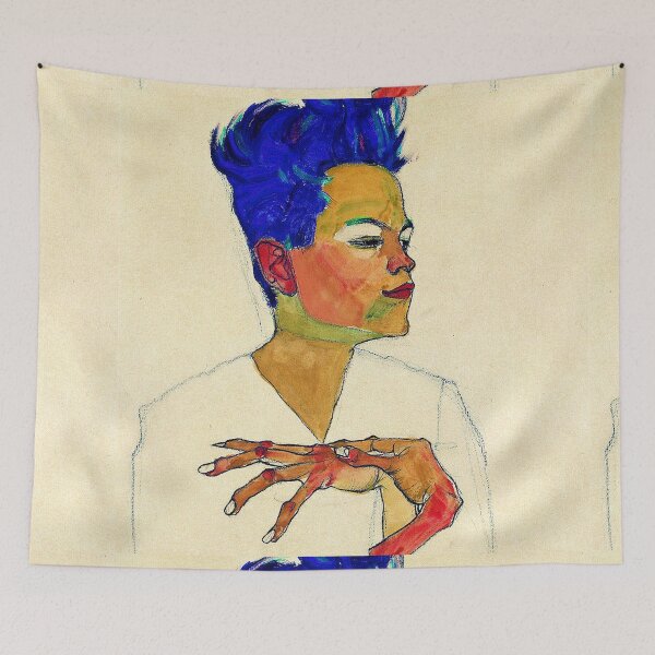 Item preview, Egon Schiele self portrait designed and sold by Vintage Designs +.